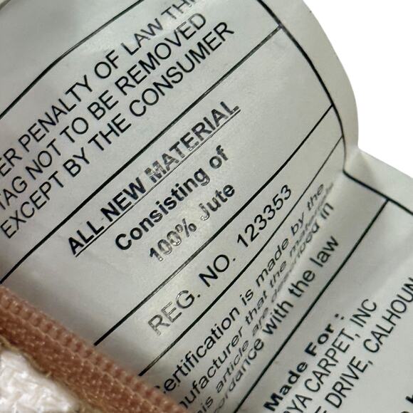 Surya 100% Jute Pillow Cover Throw Accent Beige Rustic Grain Bag 22" x 22 Square - Picture 5 of 8